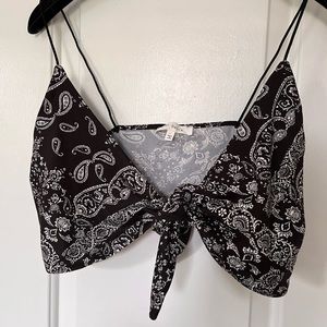 Bandana Print Crop Top